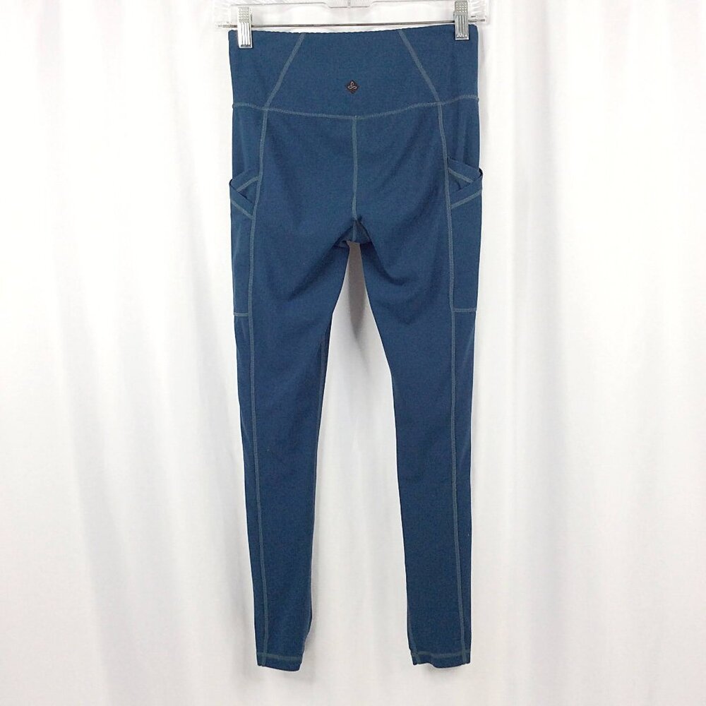 Prana 7/8 Leggings Women's Size Small Teal Media Pockets - Picture 2 of 9